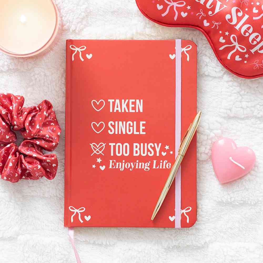 Something Different - Single, Taken, Too Busy Enjoying Life A5 Notebook - Red